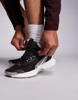 Nike Running Juniper Trail 3 trainers in black and white