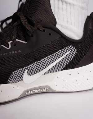Nike Running Juniper Trail 3 trainers in black and white