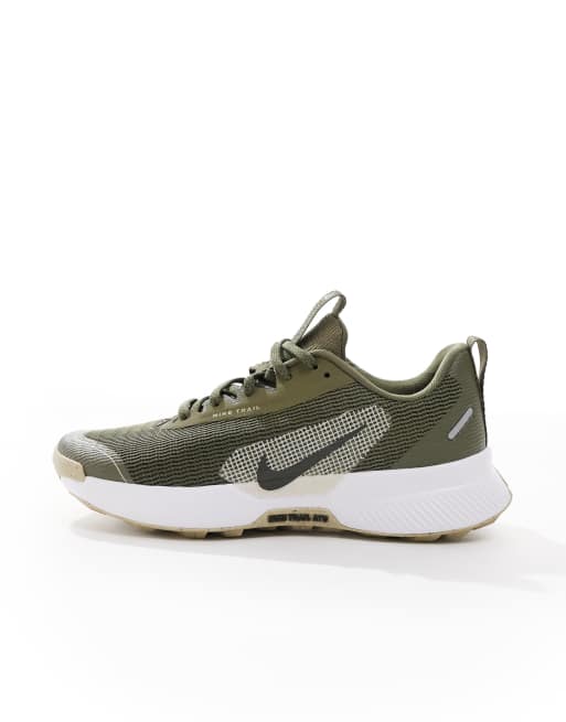 Nike Running Juniper Trail trainers in khaki and white ASOS
