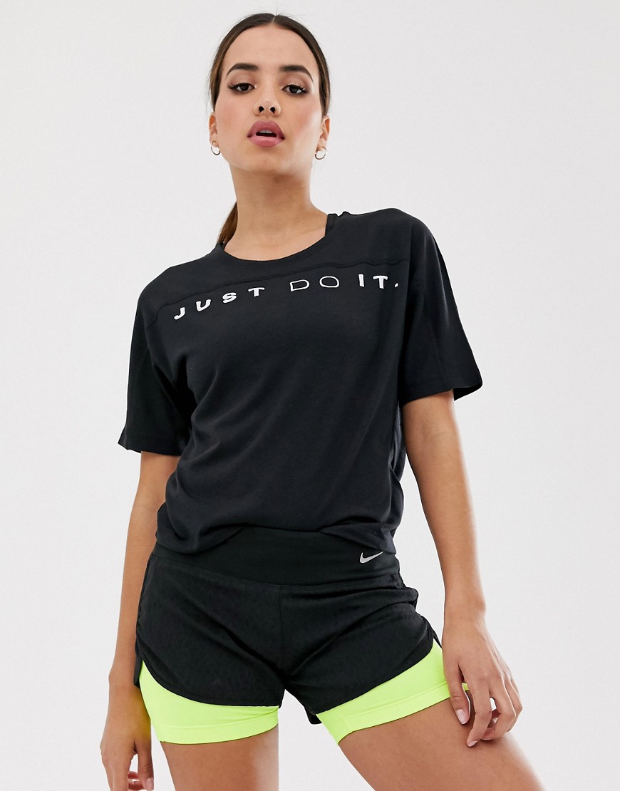 Nike Running Just Do It T-shirt i sort