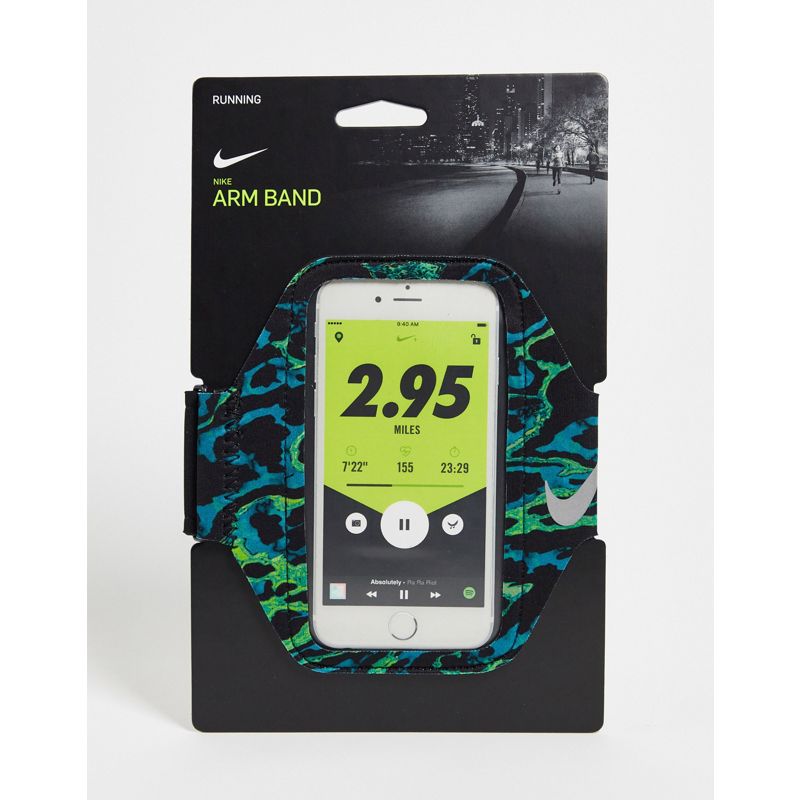 ZG8hy Uomo Nike Running - Lean - Fascia da braccio porta telefono nera
