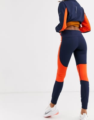 orange running leggings