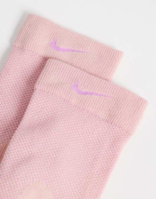 Nike Running Lightweight crew socks in pink, 3 of 3