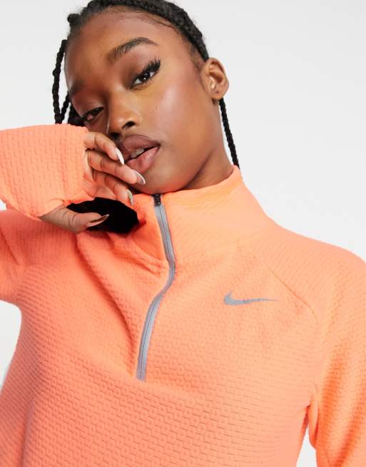 Orange nike 2025 half zip