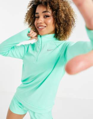 Nike Running long sleeve pacer in mint 