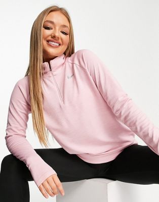 Nike Running long sleeve pacer in pink 
