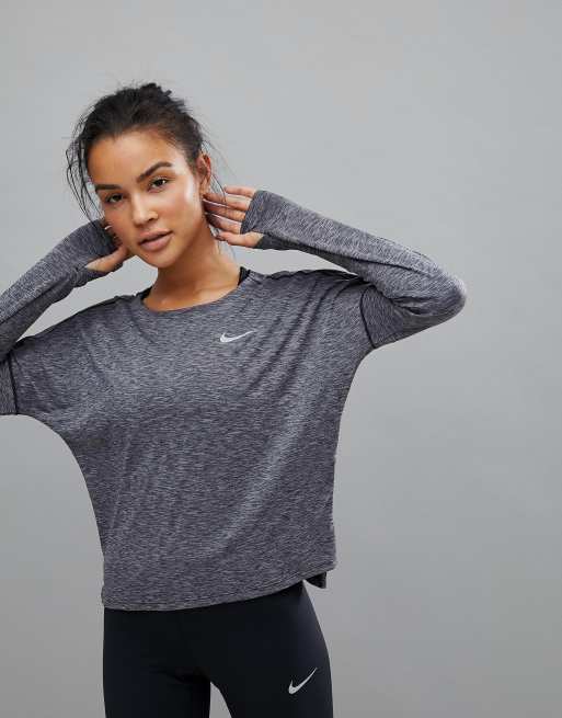 nike women's medalist long sleeve running shirt