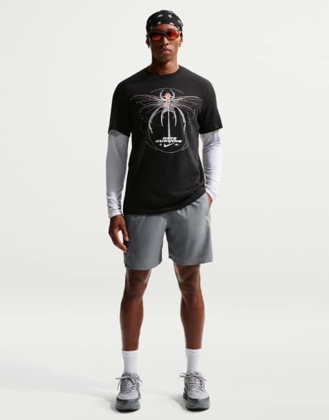 Nike Running Miler Dri-FIT 7-Inch Unlined Shorts in Grey