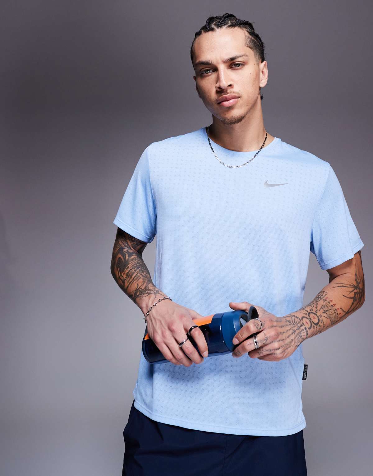 Nike Running Miler Breathe t-shirt in blue