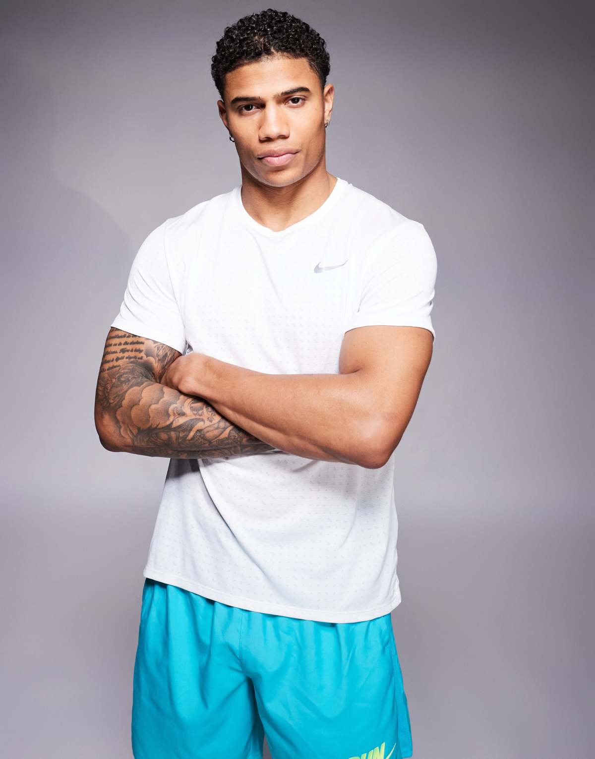 Nike Running Miler Breathe t-shirt in white