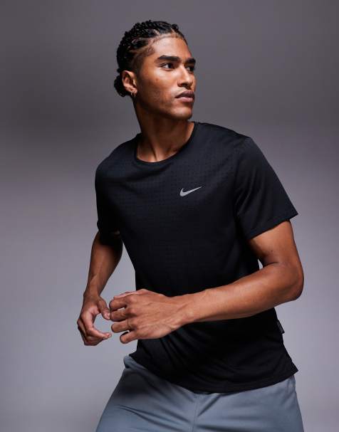 Nike Running - Miler Breathe - T-shirt nera - view 1