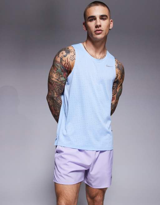Nike Running Miler Breathe vest in blue