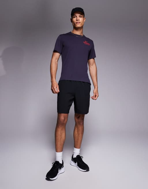 Nike Running Miler City Dri-FIT t-shirt in dark purple, 4 of 4
