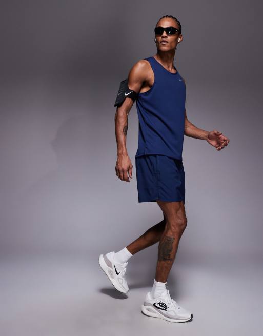 Nike Running - Miler - Débardeur en tissu Dri-FIT - Bleu marine, 3 de 5