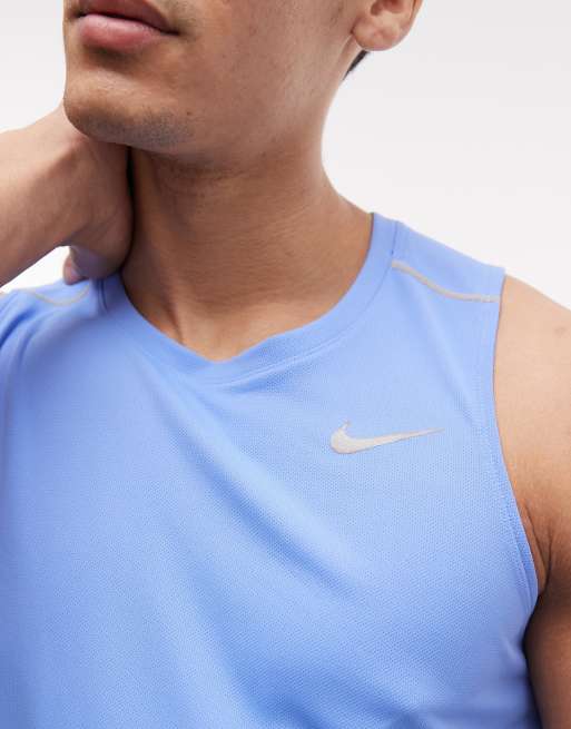 Nike Running - Miler - Débardeur en tissu Dri-FIT - Bleu, 5 de 5