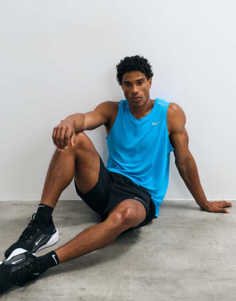 Nike Running - Miler - Débardeur en tissu Dri-FIT - Bleu - view 1