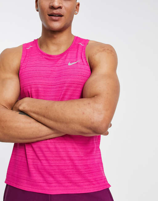 Nike Running - Miler - Débardeur en tissu Dri-FIT - Rose