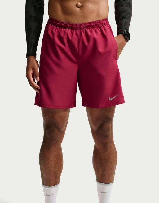 Nike Running Miler Dri-FIT 2-in-1 7-Inch Shorts in Red, 2 of 4