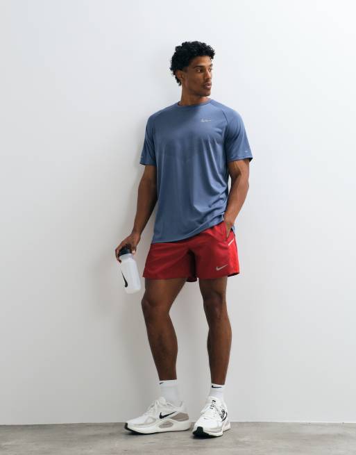 Nike Running Miler Dri-FIT 5 inch shorts in red, 4 of 5