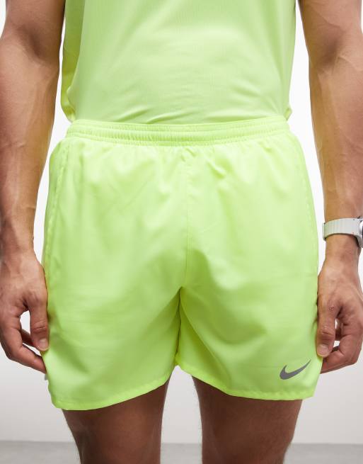 Nike Running Miler Dri-FIT 5inch shorts in yellow, 4 of 5