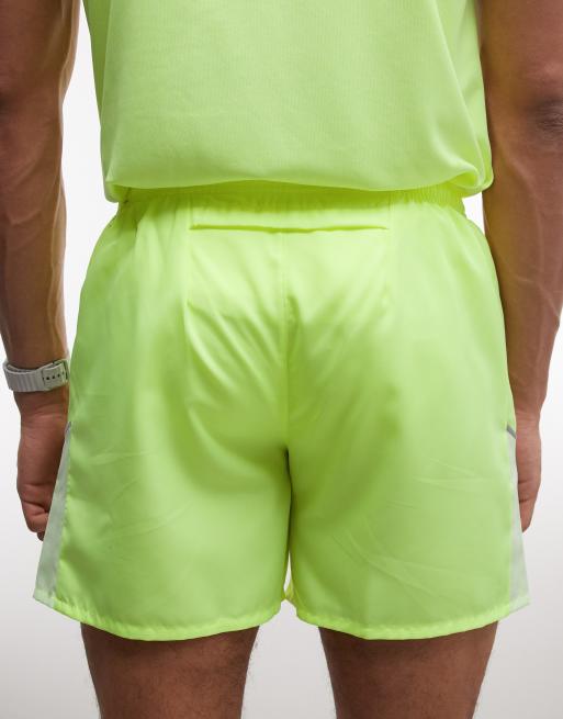 Nike Running Miler Dri-FIT 5inch shorts in yellow, 5 of 5