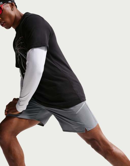Nike Running Miler Dri-FIT 7-Inch ungefütterte Shorts in Grau, 4 von 4