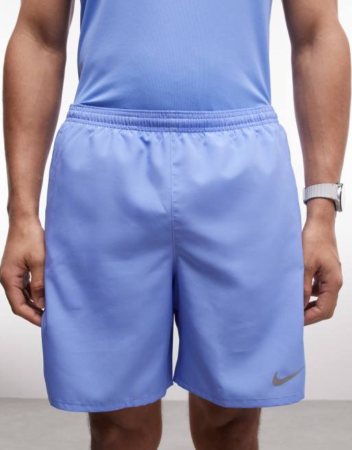 Nike Running - Miler Dri-FIT - Blå 2-i-1-shorts i 7-tommerslængde, 4 af 5