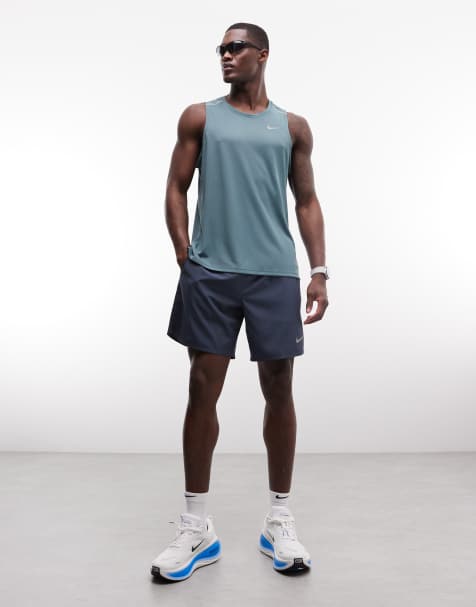 Nike Running - Miler Dri-FIT - Canotta color ardesia minerale - view 1