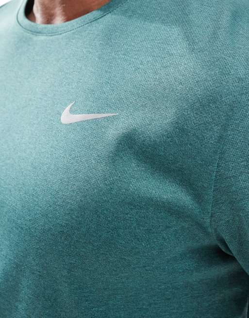 Nike Running – Miler Dri-FIT – Ciemnozielony T-shirt, 3 z 4