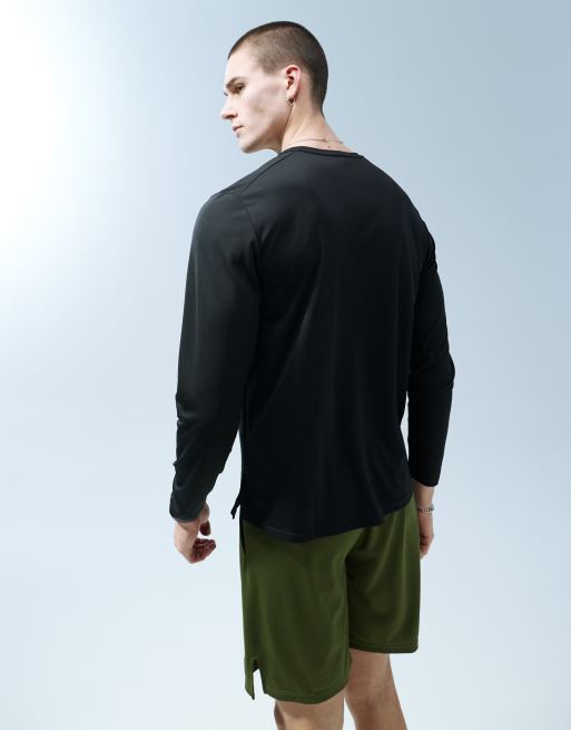 Nike Running – Miler Dri-FIT – Czarny T-shirt z długimi rękawami, 5 z 5