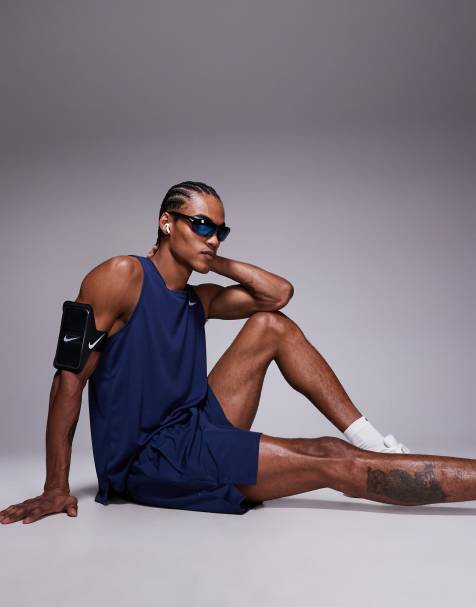 Nike Running – Miler Dri-FIT – Granatowy podkoszulek - view 1