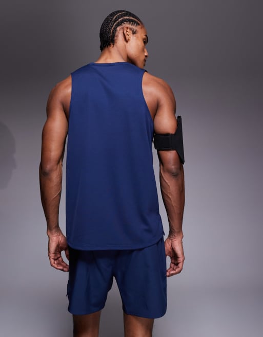 Nike Running – Miler Dri-FIT – Granatowy podkoszulek, 4 z 5
