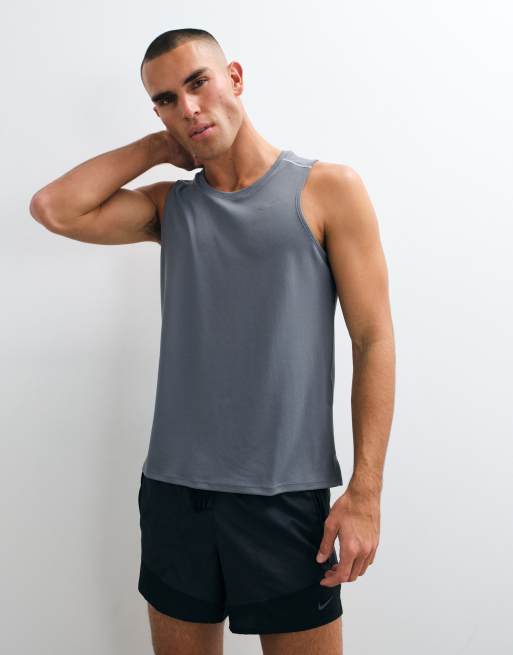 Nike Running - Miler - Dri-FIT - Hemd in grijs, 5 van 5