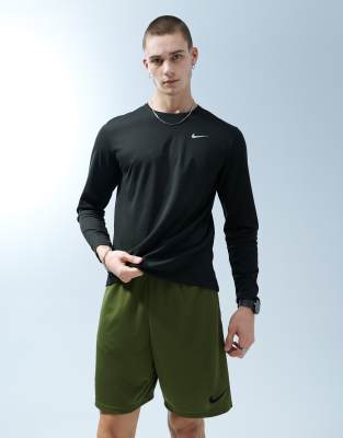 Мужской лонгслив Nike Running Miler Dri-FIT, черный