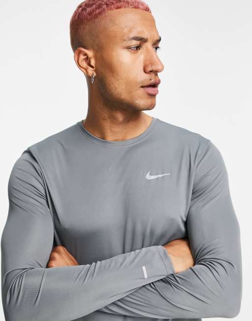 Nike Dri-fit Sideline Velocity Long-sleeve T-shirt - Grey