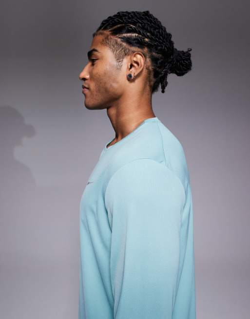 Nike Running Miler Dri-FIT long sleeve top in green, 4 of 5