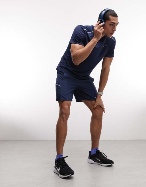 Nike Running - Miler - Dri-FIT - Marineblå 7-tommer shorts med 2-i-1-design, 2 af 5