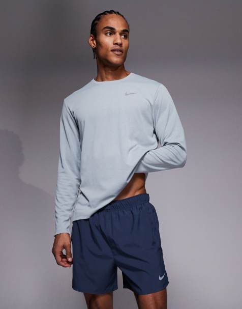 Nike Running – Miler Dri-FIT – Szary T-shirt z długimi rękawami - view 1