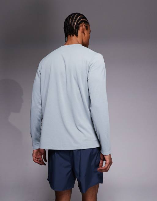 Nike Running – Miler Dri-FIT – Szary T-shirt z długimi rękawami, 3 z 5