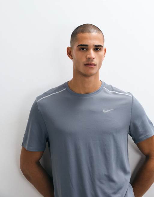 Nike Running – Miler Dri-FIT – Szary T-shirt z ochroną UV, 3 z 5