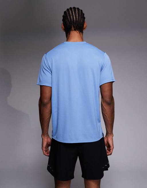 Nike Running - Miler Dri-Fit - T-shirt blu, 4 di 5