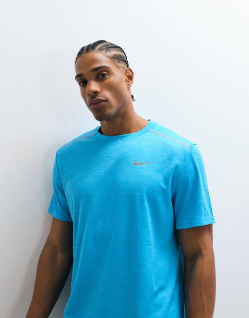 Nike Running – Miler Dri-FIT – T-Shirt in Blau mit UV-Schutz, 5 von 5