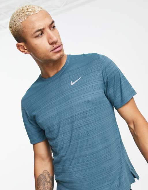 Nike dri fit shop miler blue t shirt