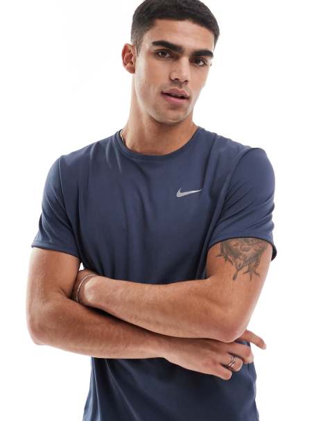 Nike Running Miler Dri-FIT t-shirt in dark blue - view 1