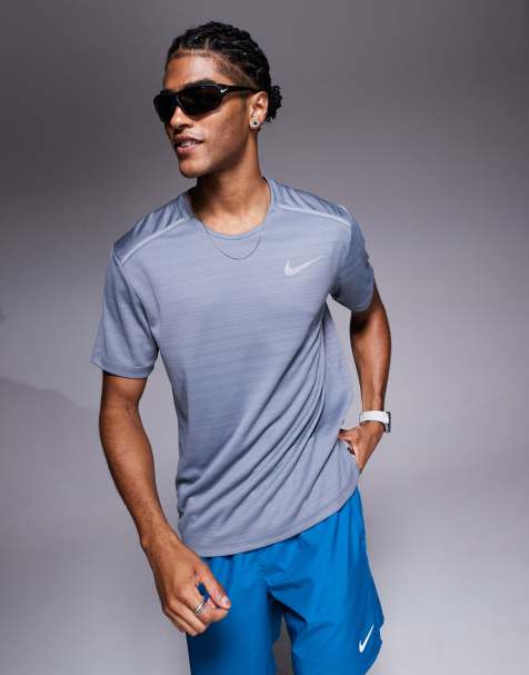 Nike Running Miler Dri-FIT t-shirt in grey - view 1