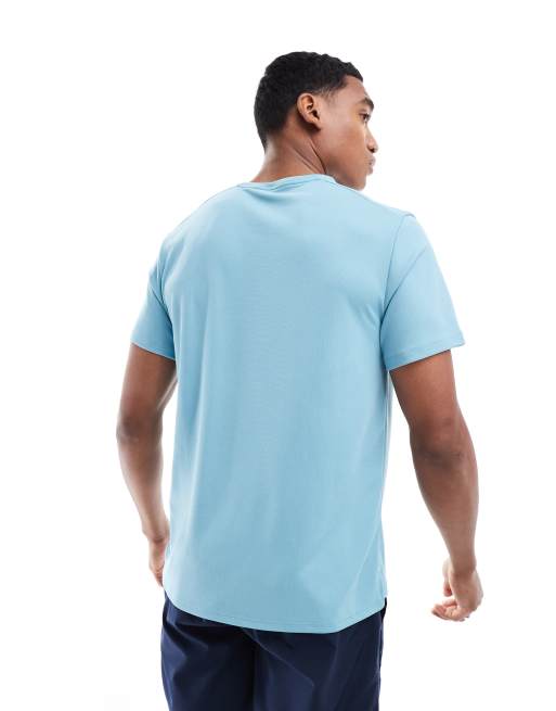 Nike Men s Dri Fit UV Miler Short Sleeve Running Shirt Large Baltic Blue