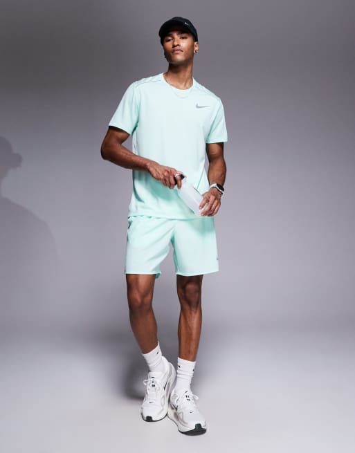 Nike Running Miler Dri-FIT t-shirt in light green, 4 of 4