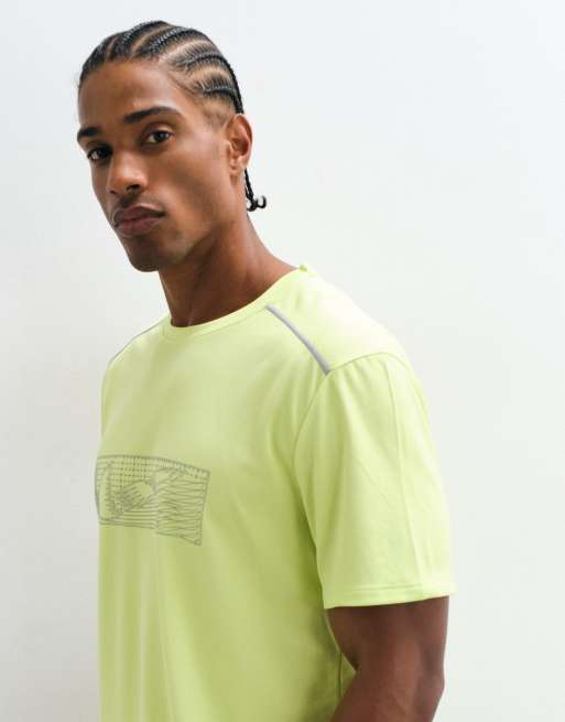 Nike Running Miler Dri-FIT top à manches courtes hiverisé jaune, 4 de 5
