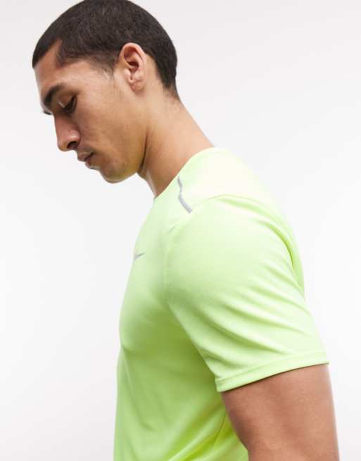 Nike Running - Miler Dri-FIT UV-Protection - Gul T-shirt, 4 af 5