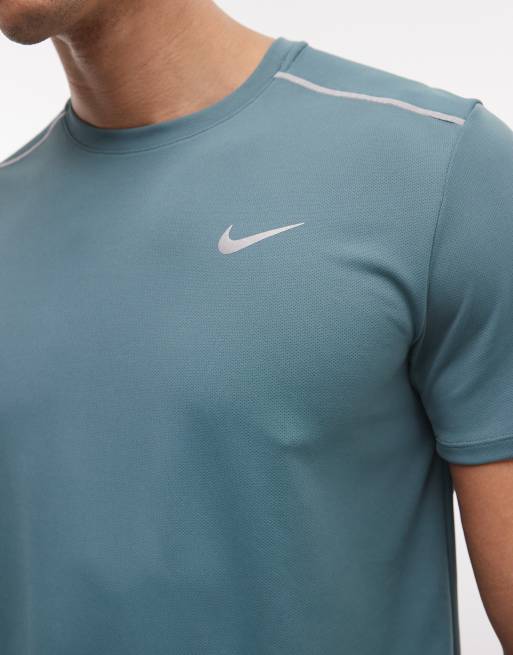 Nike Running Miler Dri-FIT UV-Protection t-shirt in grey, 5 of 5